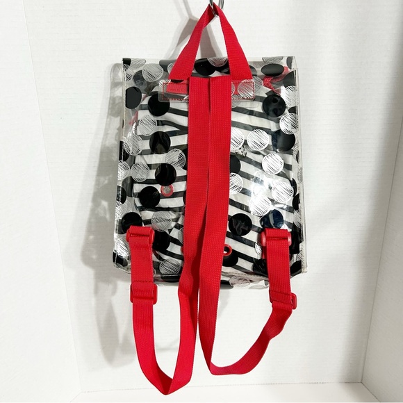 Disney Minnie Mouse Clear Backpack w Minnie and Polka Dot Graphic Striped Insert - Picture 5 of 15